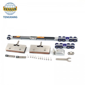 Nội thất phụ kiện hướng dẫn theo dõi phần cứng cửa trượt cửa trượt bằng gỗ với 8 bánh
